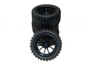 4 Kompletta hjul 1/10 - Monstertruck - 88020