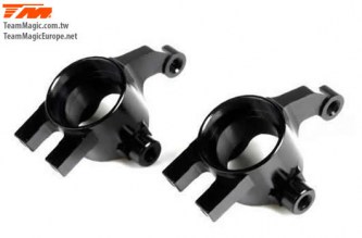 Option Part - E4D-MF - Alu 7075 - Steering Block - Black (2 pcs)