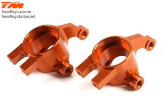 Option Part - E4D-MF - Alu 7075 - Steering Block - Orange (2 pcs)