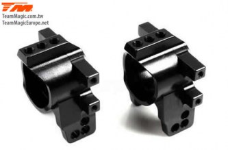 Option Part - E4D-MF - Alu 7075 - Rear Hub Carrier - Black (2 pcs)
